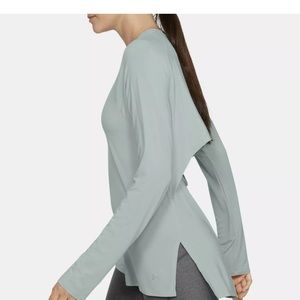 Under Armour Modal Long Sleeve Open Back Top Green